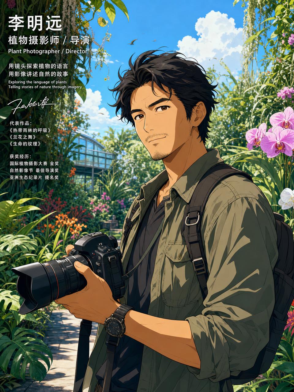 少妇植物摄影师李明远